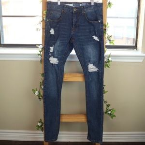 UStorm | Unique Rare Ripped Skinny Blue Jeans